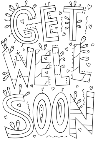 Coloring pages get well