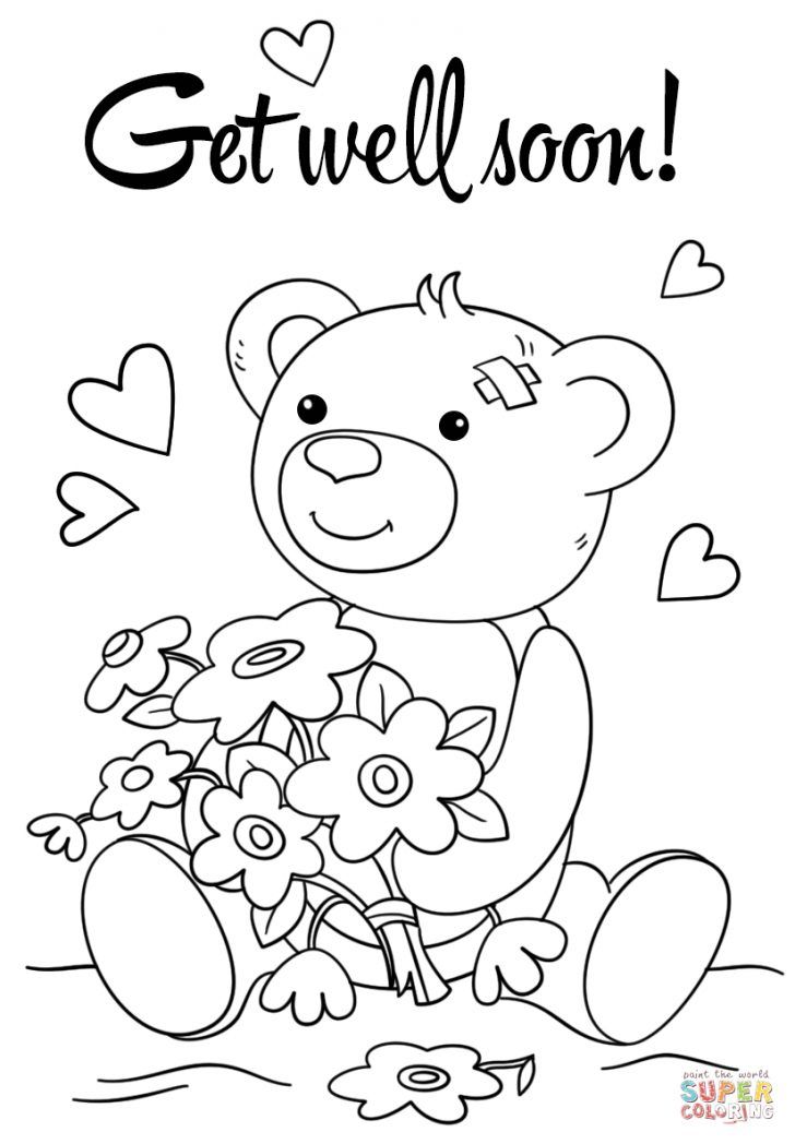 Get well coloring pages coloring pages get well wishes coloring pages cute soon page