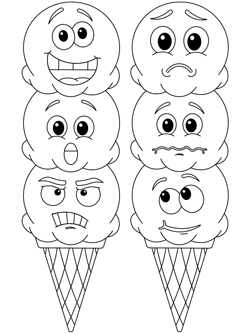 Emotion coloring pages