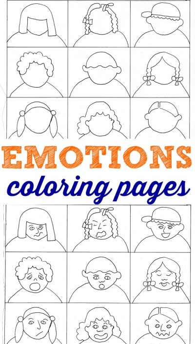 Emotions coloring pages