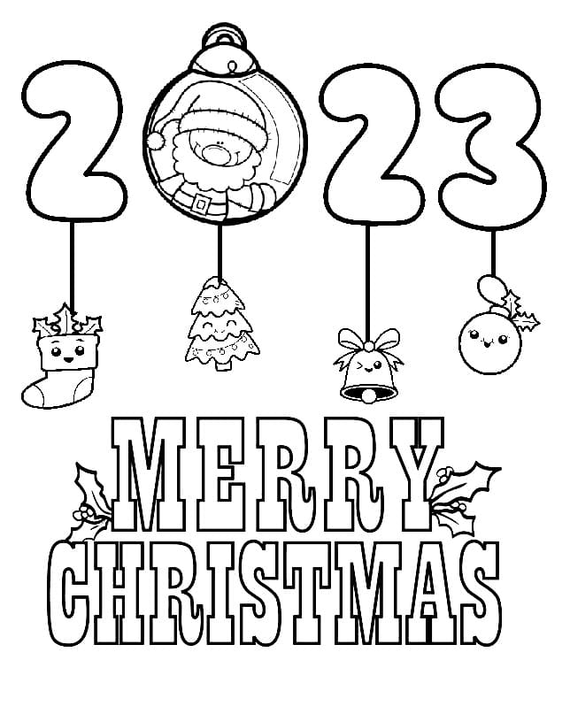 Merry christmas coloring pages