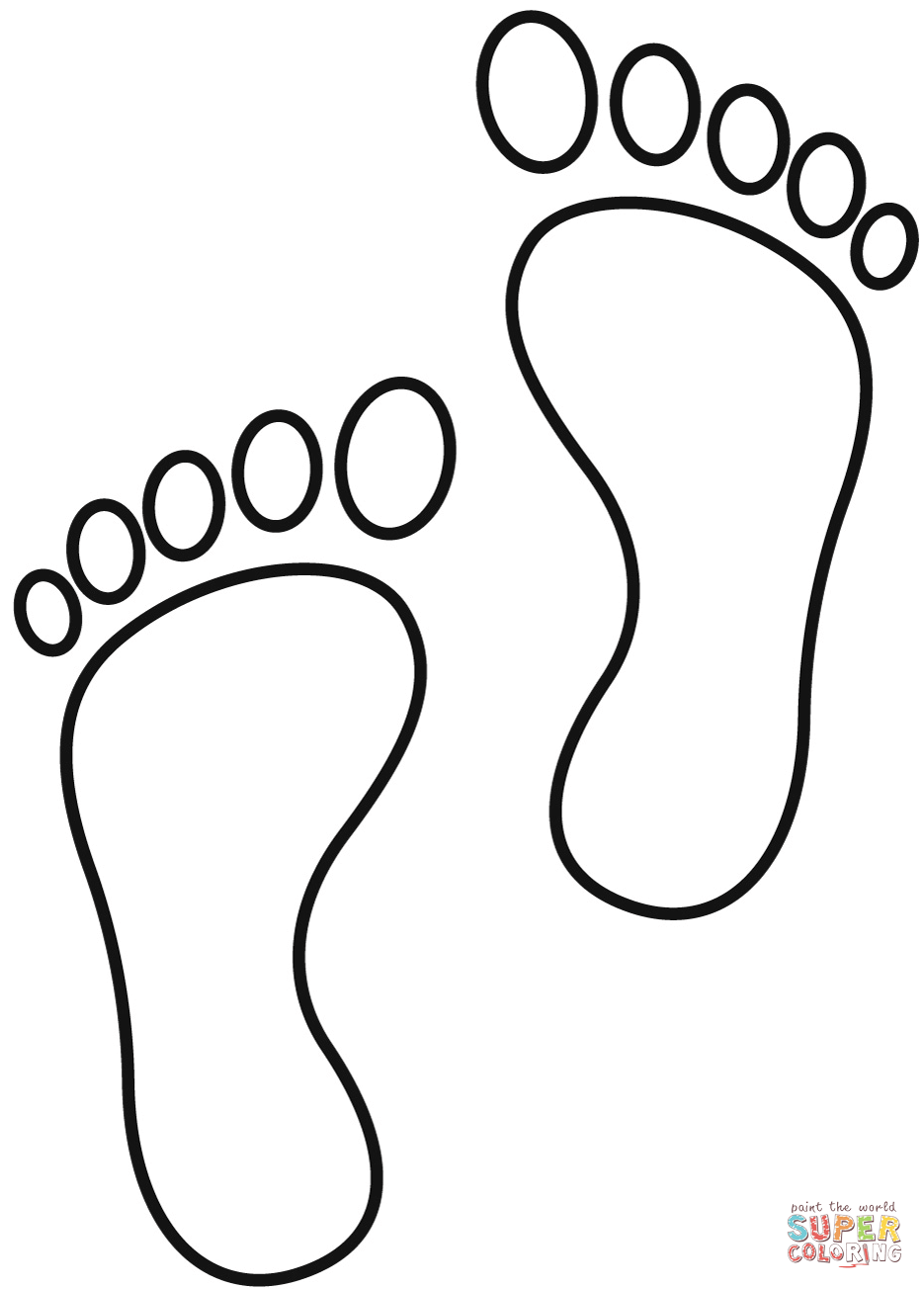 Feet coloring page free printable coloring pages