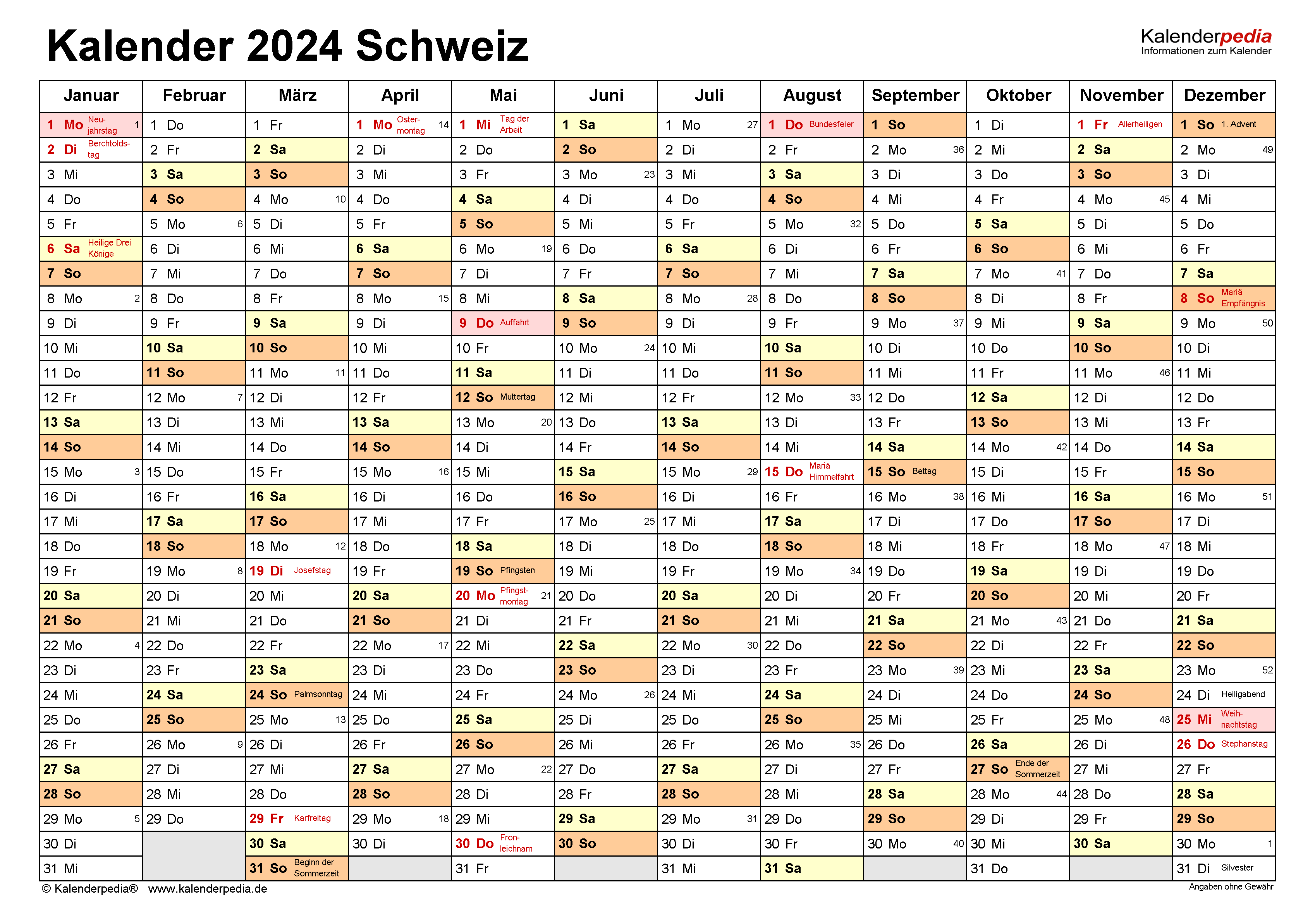 Kalenr schweiz zum ausdrucken als pdf