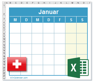 Excel kalender mit che feiertagen