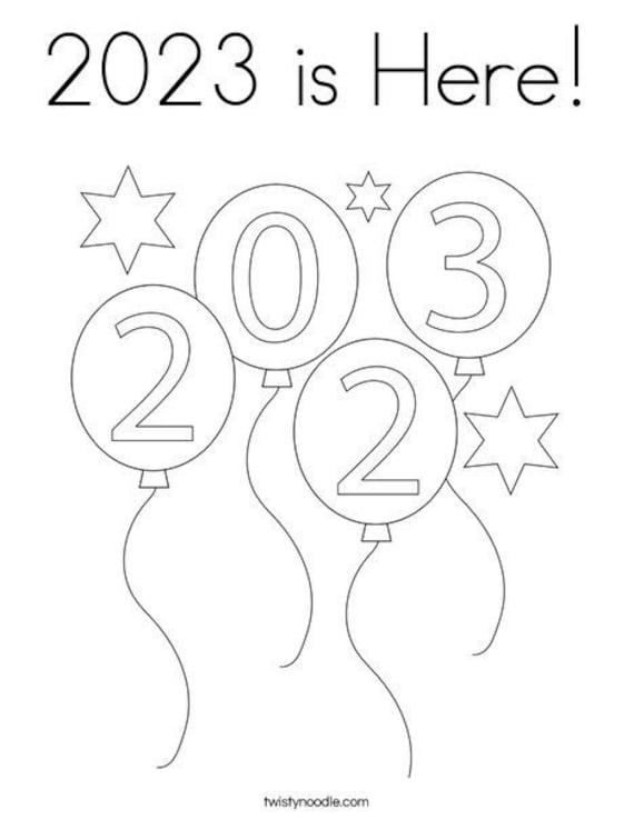 New years coloring pages