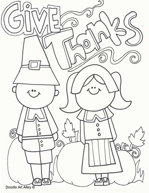 Free thanksgiving coloring pages for