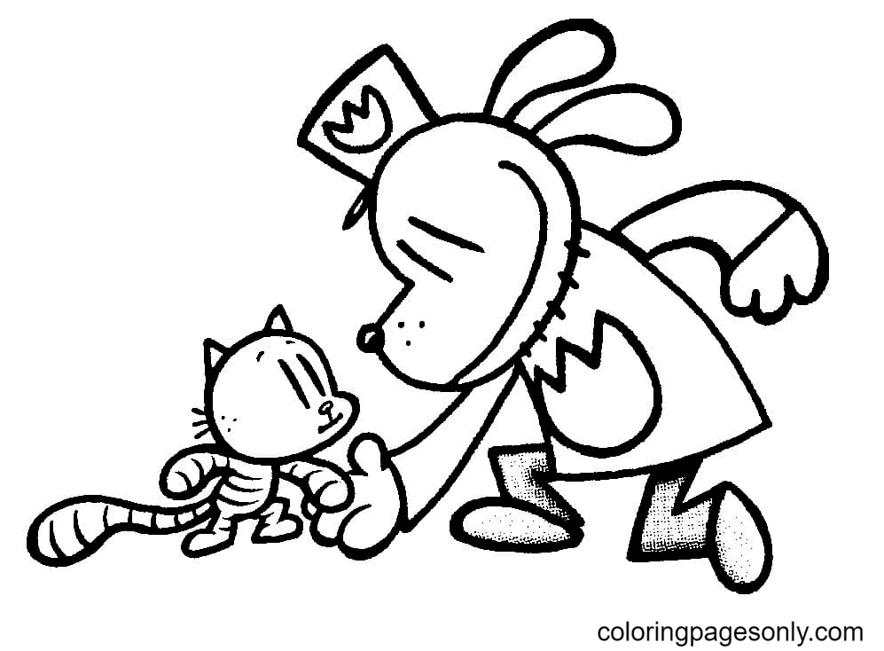 Dog man coloring pages printable for free download