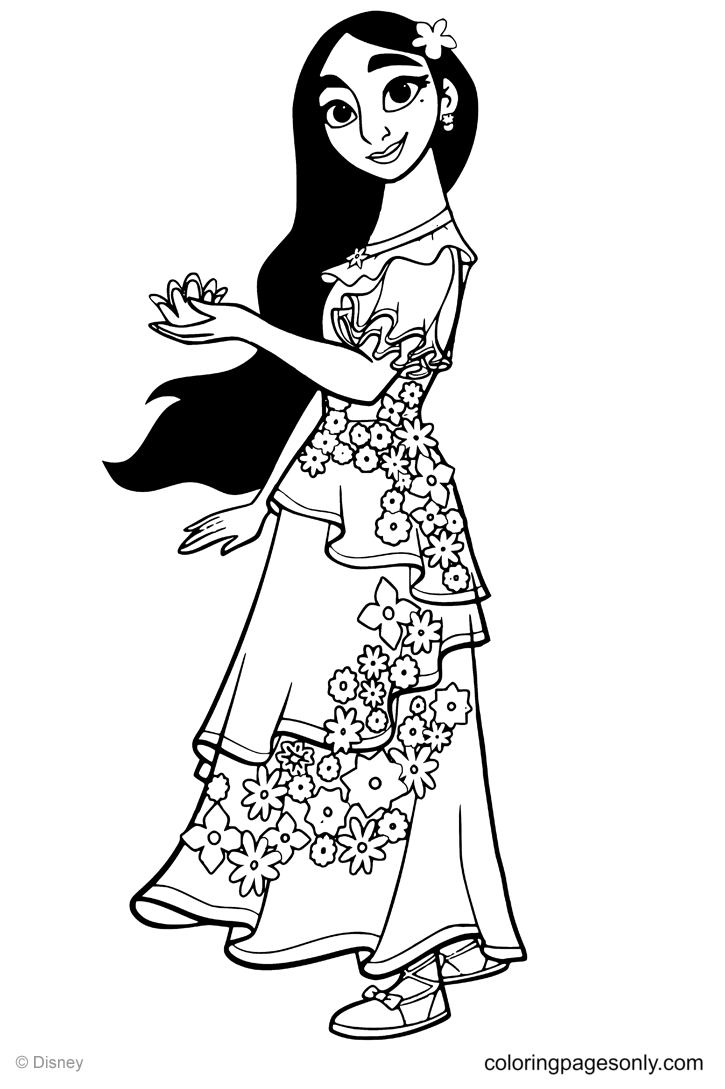 Download or print this amazing coloring page isabela madrigal coloring pages