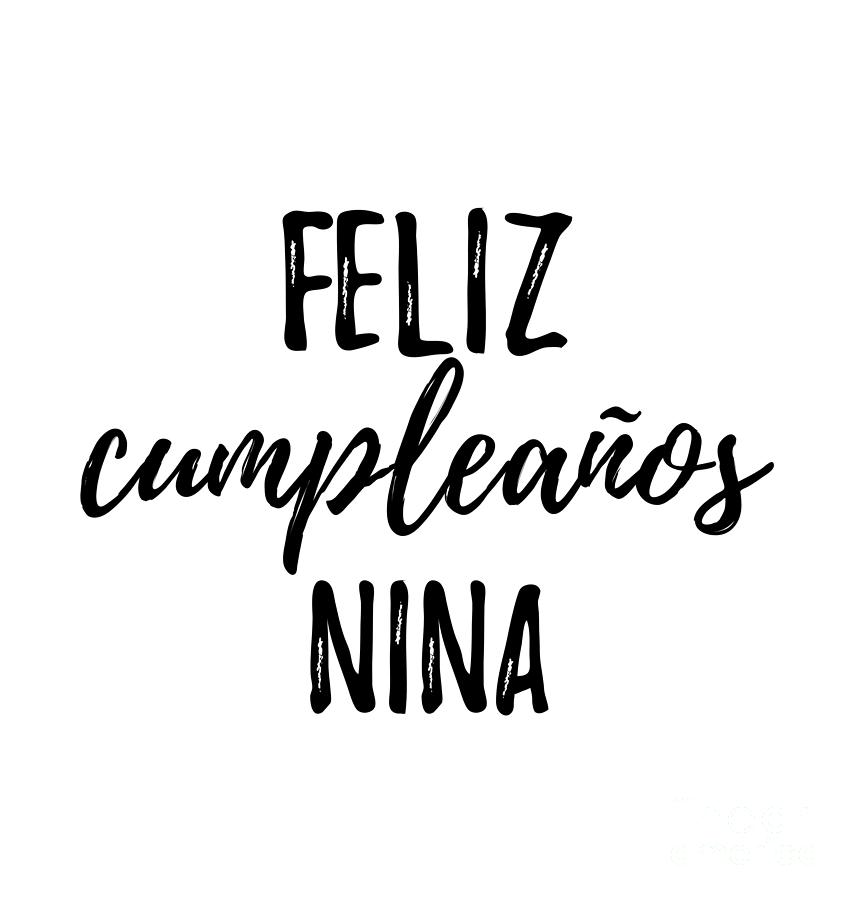 Feliz cumpleanos nina funny spanish happy birthday gift digital art by jeff creation