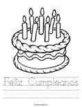 Feliz cumpleanos coloring page