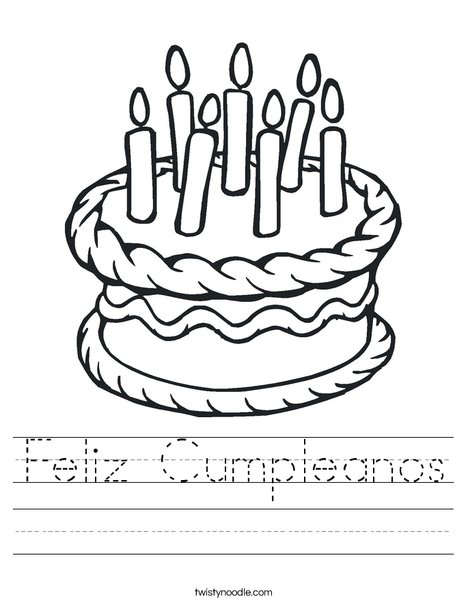 Feliz cumpleanos worksheet