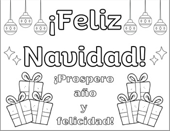 Feliz navidad coloring sheet by drake classroom creations tpt