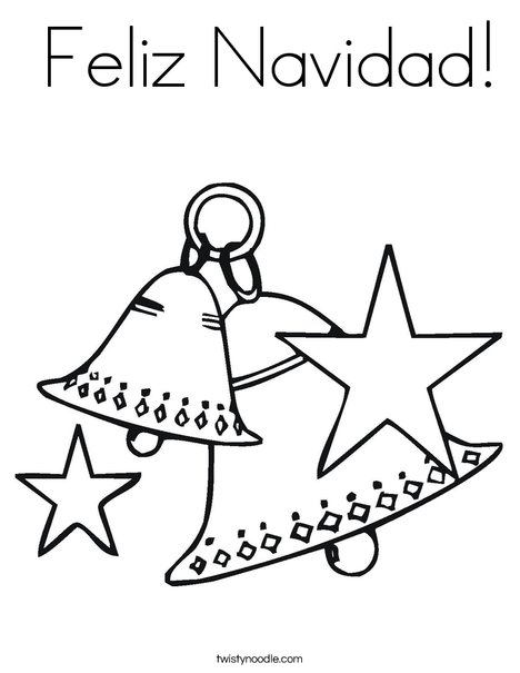 Feliz navidad coloring page