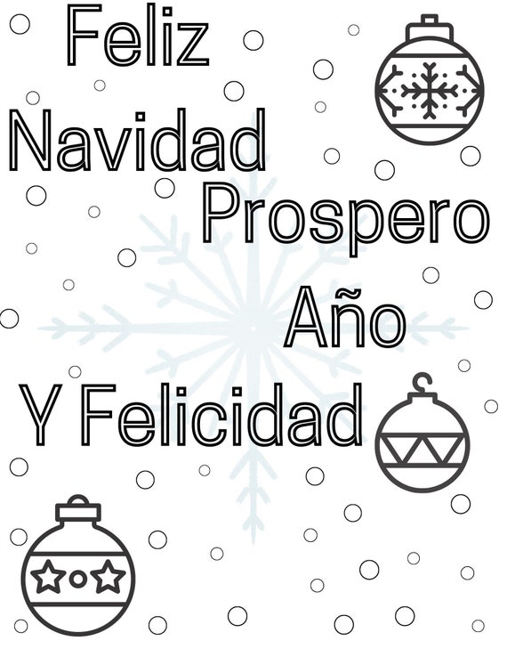 Feliz navidad coloring page christmas coloring page prospero aão y felicidad pagina para colorear de navidad