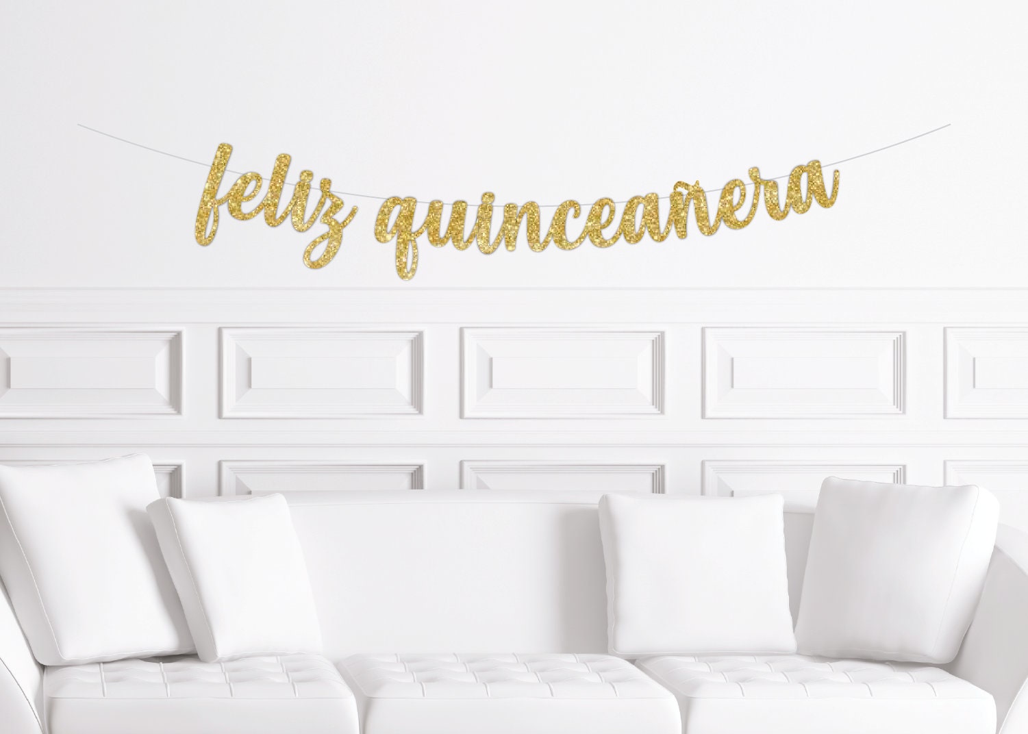 Feliz quinceaãera cursive party banner quince birthday decor decorations th