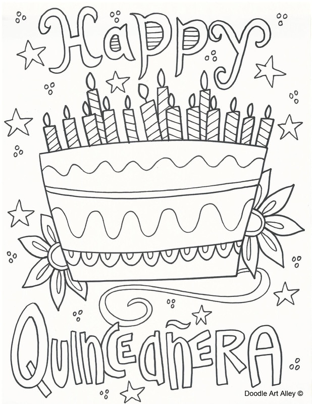 Quinceanera coloring pages