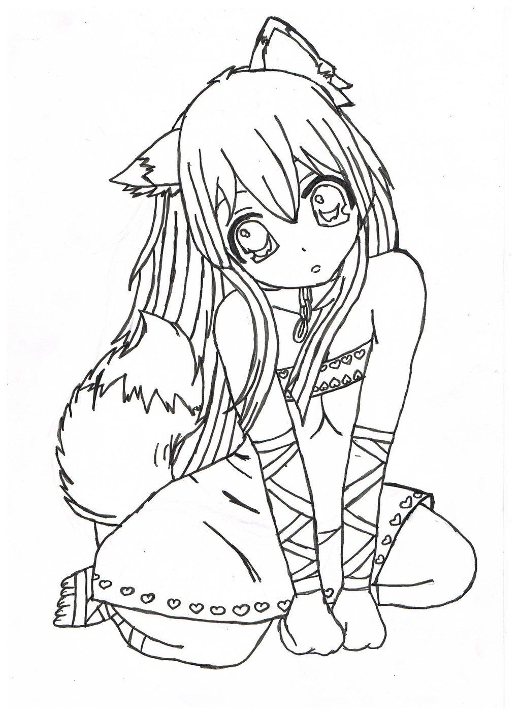 Best anime girl coloring pages pdf