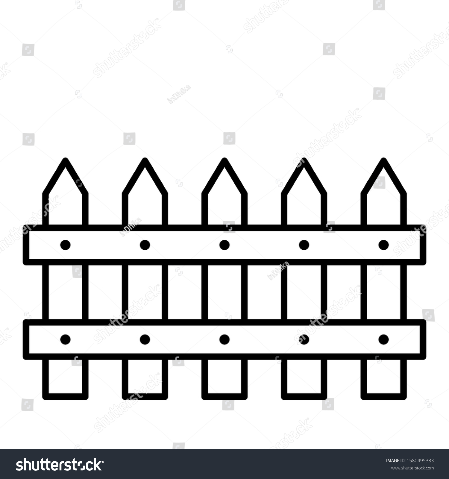 Illustration house fence picture kids coloring stock vector royalty free