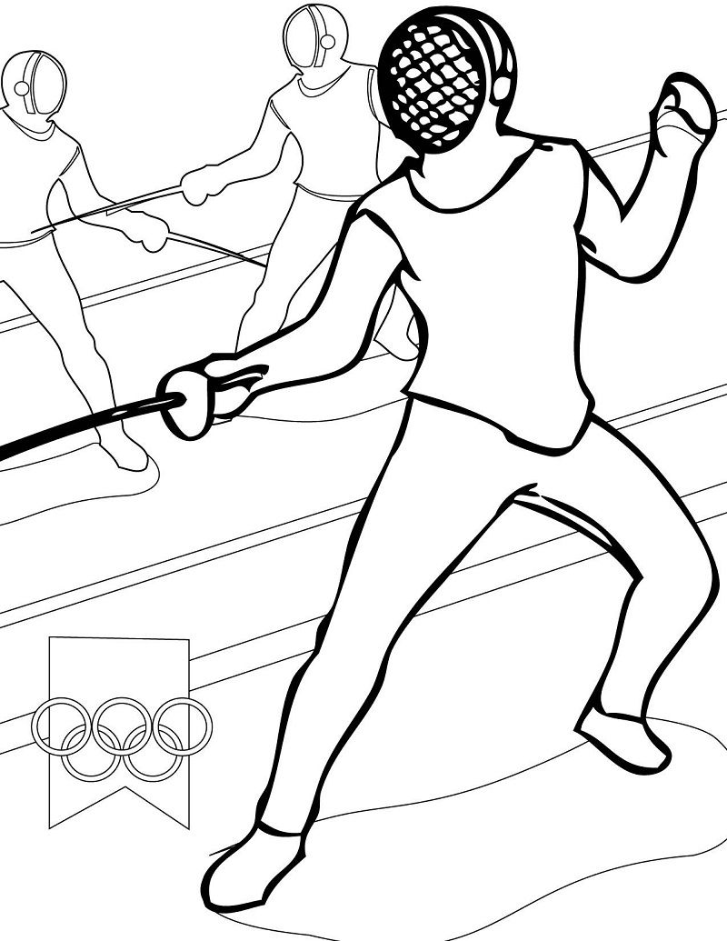 Fencing coloring pages