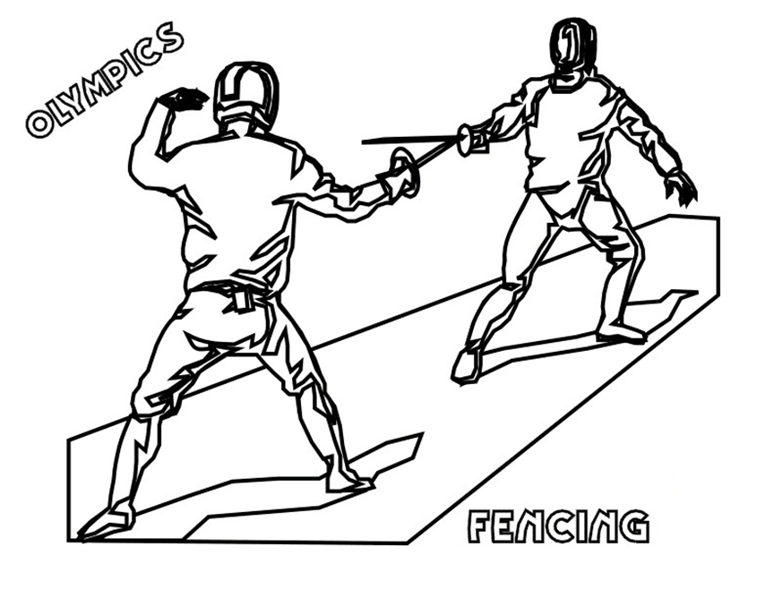 Fencing coloring pages