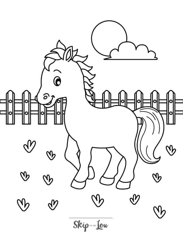 Horse coloring pages skip to my lou