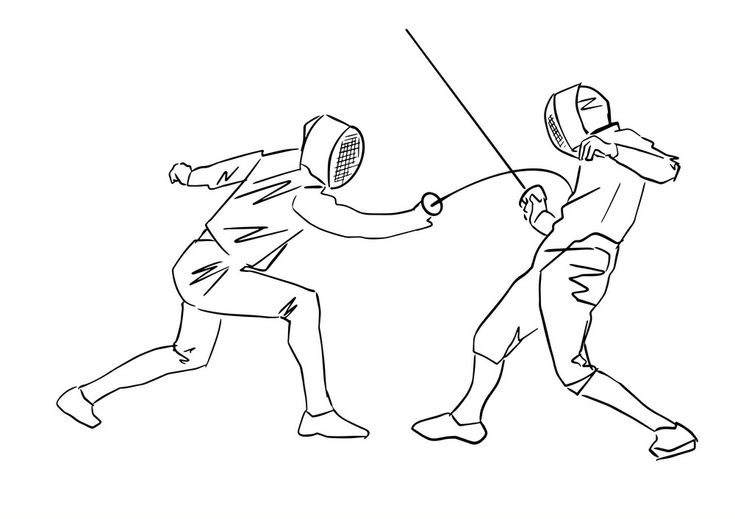 Fencing coloring pages