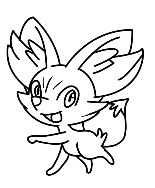 Fennekin coloring page by bellatrixie