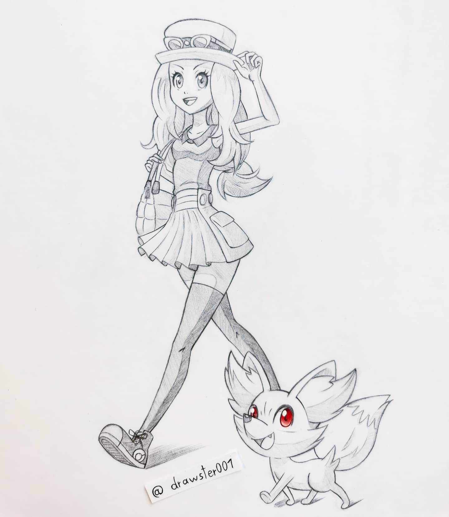 Drawster on x ð serena and her fennekin âï serena pokemonserena pokemon fanart animegirl httpstcoqkomgkyn x