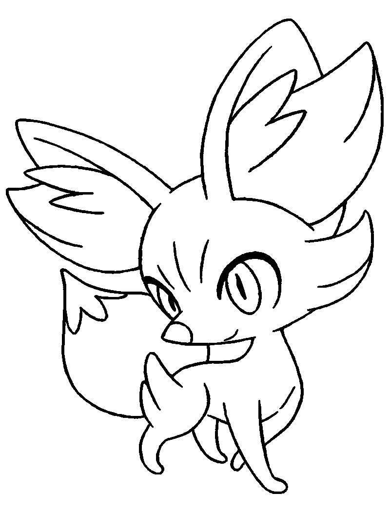 Pokemon fennekin coloring book to print and online