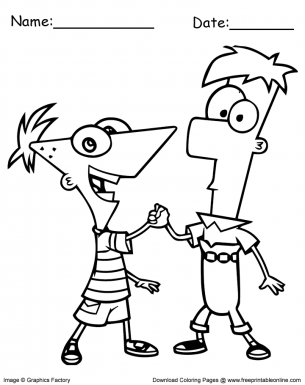 Phineas and ferb coloring pages