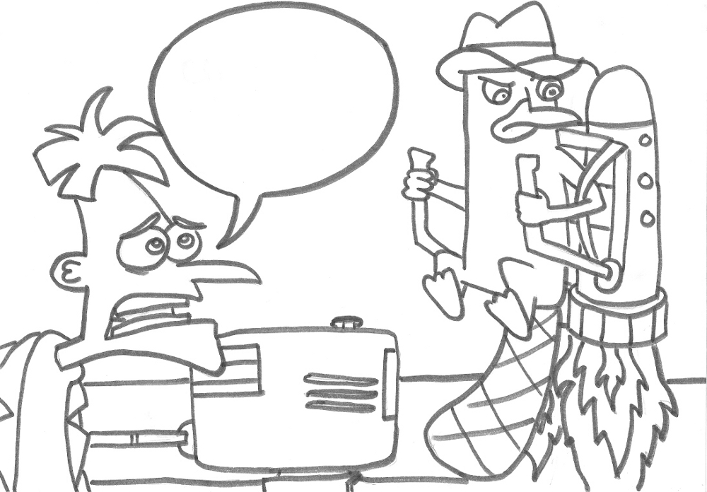 Phineas and ferb coloring pages imagine