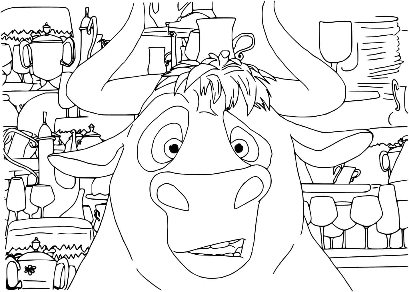 Ferdinand head image coloring page