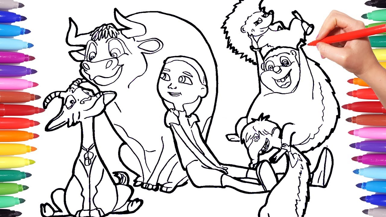 Ferdinand drawing and coloring lupe nina raf una cuatro ferdinand ovie coloring pages