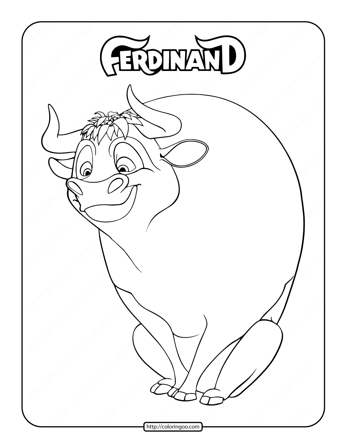 Ferdinand coloring page