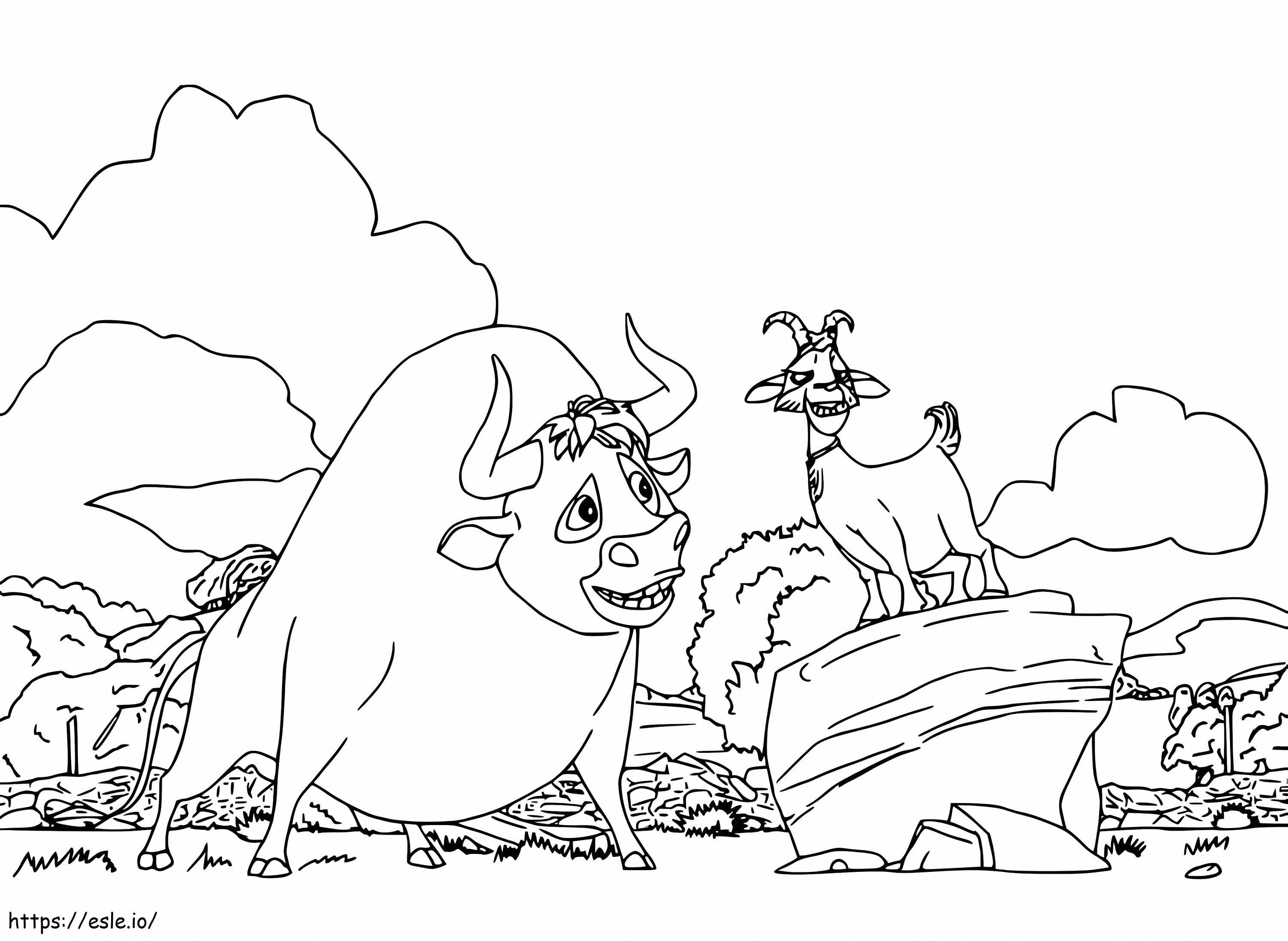 Ferdinand con lupe coloring page