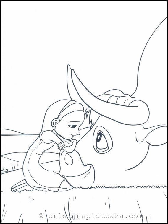 Ferdinand coloring pages â coloring sheets with the bull