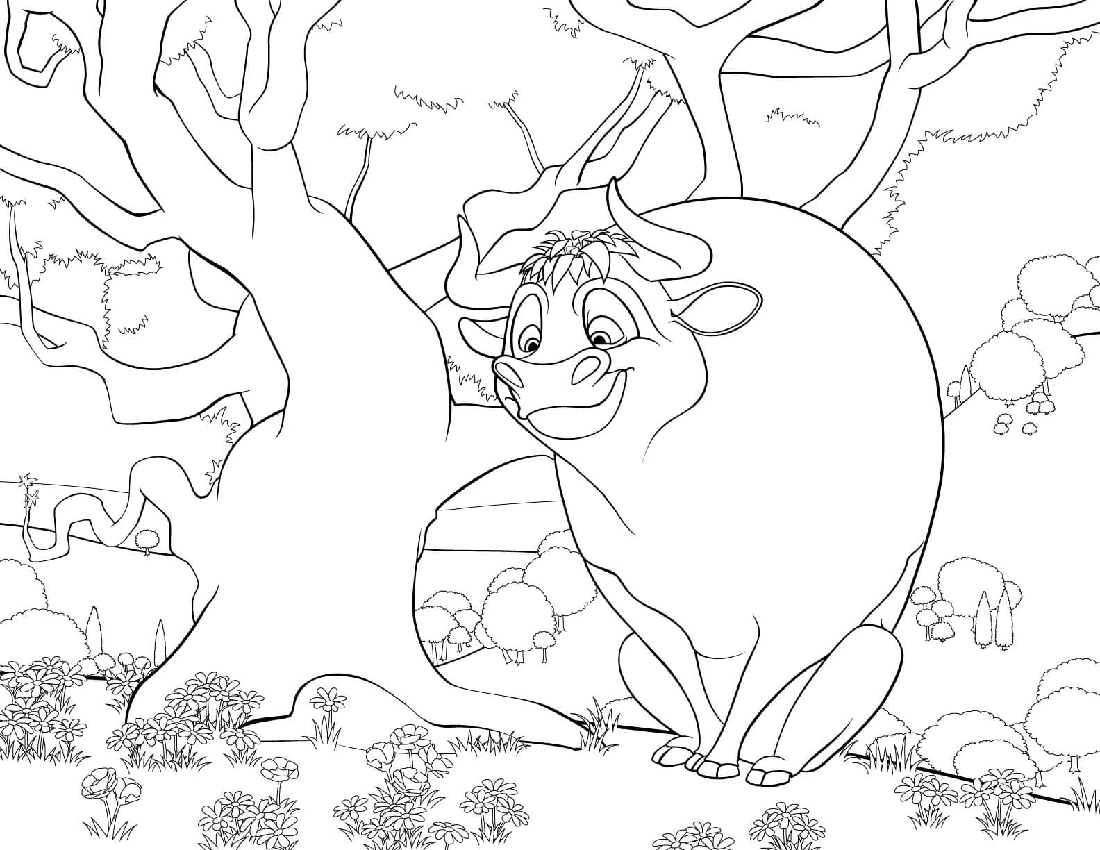 Printable ferdinand coloring page