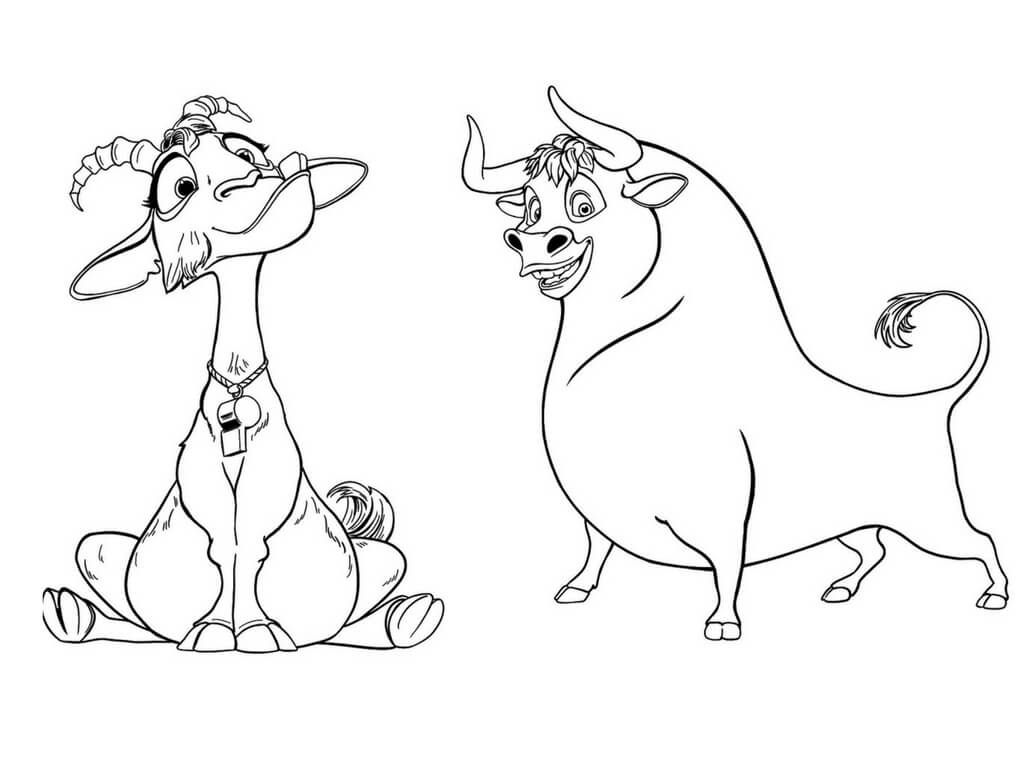 Ferdinand and lupe coloring page coloring pages character art animal illustration