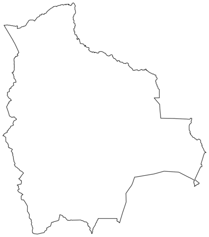 Outline map of bolivia coloring page free printable coloring pages