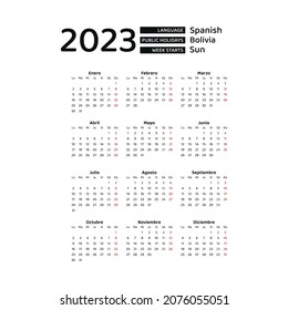 Calendar spanish language argentina public stock vector royalty free