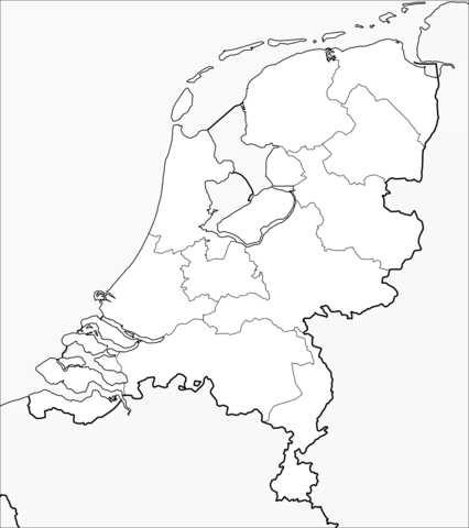 Netherlands map coloring page free printable coloring pages