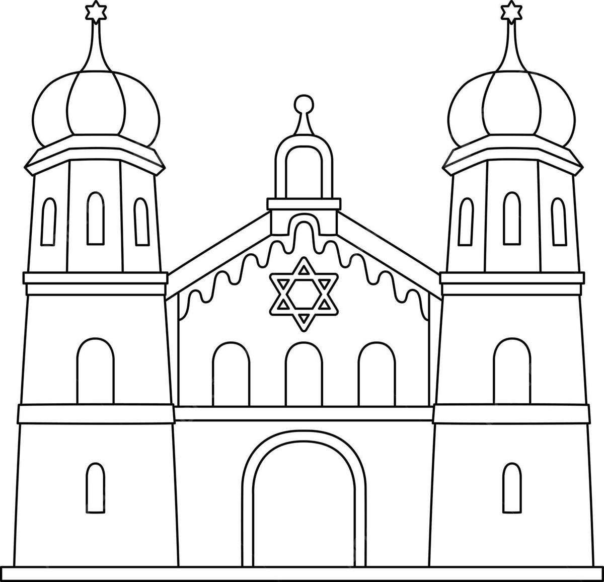 Desenho de igreja judaica hanukkah isolada pãgina para colorir esboão arquitetura do festival vetor png desenho de igreja desenho de anel desenho colorido imagem png e vetor para download gratuito