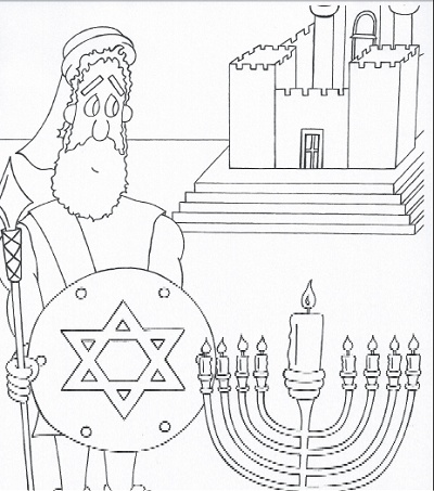 Judah the maccabee cute and original coloring page for hanukkah coloring pages hanukkah christmas colors