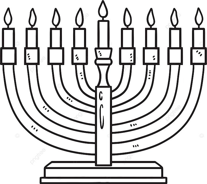 Desenho de pãgina coloraãão isolada hanukkah menorah para crianãas contorno celebraãão feriado milagre vetor png desenho de rato desenho de anel desenho infantil imagem png e vetor para download gratuito