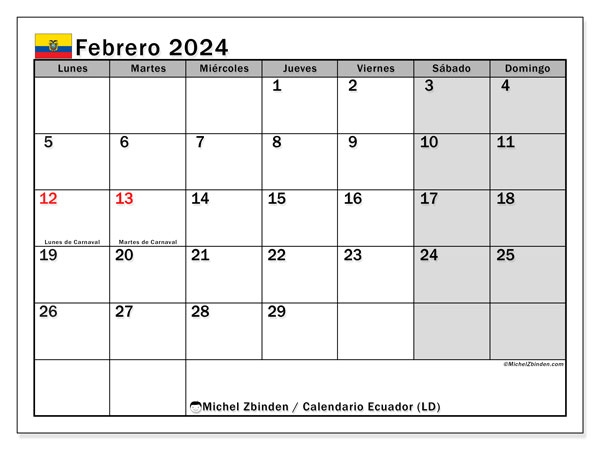 Calendar february