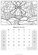 Ecuador printable calendars super coloring