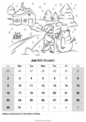 Ecuador printable calendars super coloring