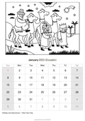 Ecuador printable calendars super coloring