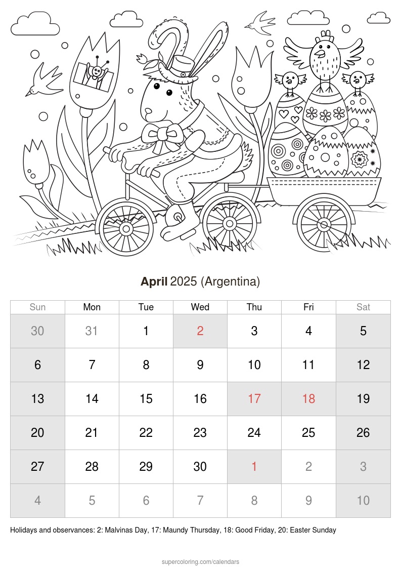 April calendar