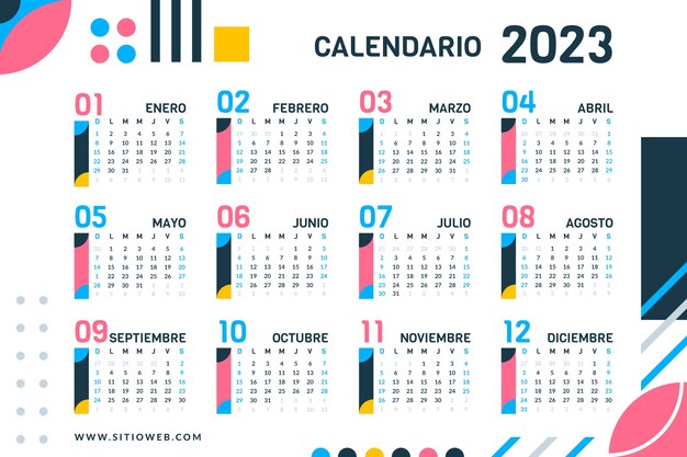 Spanish calendar images